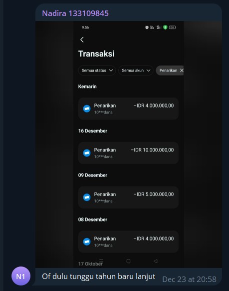 Tiap hari WD puluhan juta